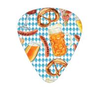 Sausage Bread Pizza Pattern,12 Pcs Guitar Pick,3 Different Thickness Plectrums for Acoustic Guitar Bass Ukulele (0.46mm 0.96mm 0.71mm)