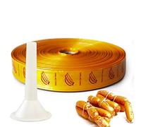 Sausage Casings Skins,Sausage Dried Sausage Skin,Sausage Hot Dog Casing Shell,Plastic Sausage Casings Skins, Food Grade Inedible Chorizo Salami Casings45/50/55/85/100/120mm,Give a Funnel (C 50mm)