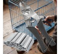 Sausage Clipper Pliers, Sausage Clipper Clips with 1200 m Clips, Fixing Pliers, for Repair or Mounting Brackets, Sofas, Fences, Pet Cages (Black)