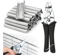 Sausage Clipper Pliers with 600 M Clips, Hog Ring Pliers Wire Fixing Pliers