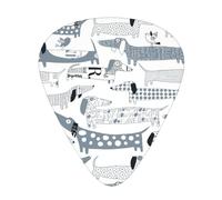 Sausage Dog,12 Pcs Guitar Pick,3 Different Thickness Plectrums for Acoustic Guitar Bass Ukulele (0.46mm 0.96mm 0.71mm)