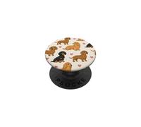 Sausage Dog Breeds with Hearts PopSockets Adhesive PopGrip