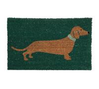 Sausage Dog Coir Doormat Premier Housewares Green 100cm diameter