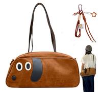 Sausage Dog Crossbody Bag,Cute Dachshund Shaped Shoulder Purse,for Animal Lovers (brown)