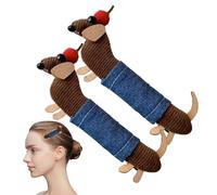 Sausage Dog Hair Pin | Set Of 2 Dog Claw Clip | Lovely Dog Hair Barrette, Adorable Hair Styling Clip Stylish 10cm For Holiday Birthday
