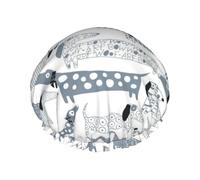Sausage Dog,Shower Cap Nightcap Double Layer Waterproof Elastic Bath Cap Reusable Hair Cap