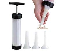 Sausage Filler, Sausage Roll Maker, Small Manual for Sausage Machine, Hot Dog Filler Set, Fast Meat Machine with 3 Tubes for Easy Sausage Making