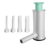 Sausage Filling Machine Manual Sausage Stuffer with 4 Tubes for Home Use 304 Stainless Steel Meat Grinder Kit for Holiday Feast Family Gathering Grey Green(A)