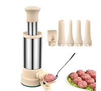 Sausage Machine, Stainless Steel Hand Push Meat Sausage Stuffing Machine, Vertical Homemade Sausage Maker, Manual Meat St-uffer for Household Use, Beginner,