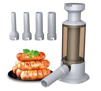 Sausage Maker - 5.5x10.5cm Manual Sausage Stuffer | Household SausageFilling Machine with 4 Different Stuffing Tubes | Tool for Filling Casings, Homemade Sausages, Meat Preparation