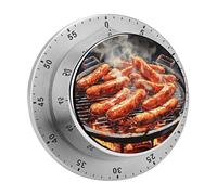 Sausage on Fire Kitchen Timers for Cooking Visual Timer Stainless Steel Magnetic Timer with Alarm Cooking Timers for Baking, Exercise, Sports, Study & Outdoor Use