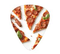 Sausage-Pizza-Slices 12 Pack Guitar Picks With 3 Thicknesses And Storage Box, Abs Plectrums For Electric Bass Guitar Players