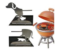 Sausage Rack Grill - 2 Pieces Stainless Steel Hot Dogs Tool - Easy Cleaning Reusable Puppy Shape for Food Trucks Cinema Barbecues Garden Buffets Events