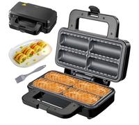 Sausage Roll Maker, Commercial Egg Roll Machine with Non-stick Coated Plates, Easy to Clean, Ideal for Sausages, Hot Dogs, and Breakfast