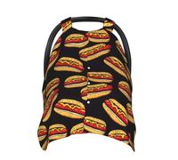 Sausage Sandwich Print Baby Car Seat Covers, Breathable Nursing Cover Breastfeeding Cover, Stroller Covers, Multi-use Infant Carseat Canopy, Baby Boys Girls Newborn Essentials