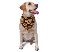 Sausage Sandwich Print Dog Bandana for Small Medium Large Dogs, Adjustable Cute Cat Dogs Kerchief Triangle Bibs Scarf Handkerchief Accessories