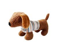 Sausage Shaped Plush Dog Toy - Noise Making Chew Toy For Pets | Self Entertaining Interactive Dachshund Shape Puppy Chewing Device Fun Play For Dogs, Puppies And Small Breeds
