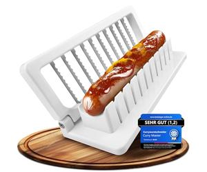 Sausage Slicer Machine for Currywurst | Quick & Even Sausage Slices | Durable Joints + Sharp Blades | Sausage Cutter
