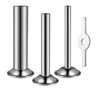 Sausage Stuffer Kit with 3 Stainless Steel Grinder Tubes in Different Sizes, Compatible with Size 5 Meat Grinders for Homemade Sausage Making at Home Kitchen