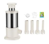 Sausage Stuffer - Large Capacity, Manual Stainless Steel Sausage Maker, Meat Grinder with 4 Stuffing Tubes | Hand Press Sauage Filler Food Processing Homemade Sausagre