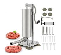 Sausage Stuffer Machine, 3L Stainless Steel Sausage Maker with Funnels | Vertical Manual Meat Stuffer Machine, Easy Clean, Funnels for Sausages and Rolls, Stainless Gears, Ideal for Home Commercial