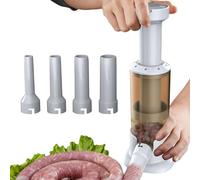 Sausage Stuffer Machine, Manual Sausage Maker Machine, Vertical Sausage Press with 4 Sizes Tubes, Homemade Sausage Machine, Easy Fast fillinggMeat Stuffer for Sausage, Commercial & Home Use