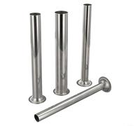 Sausage Stuffer Tubes Filling Funnels Nozzles 4 Piece Set Stainless Steel for Homemade Sausage Making Compatible with Manual Electric Meat Grinders(3.8cm)