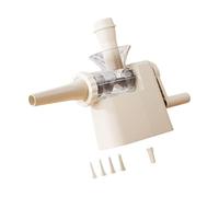 Sausage Stuffer with Multiple Nozzles, Beige | Manual Sausage Filler with Adjustable Nozzles for Homes Kitchen Sausage Making, Easy to Disassemble