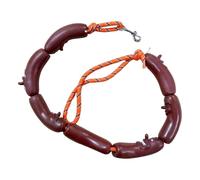 Sausage Theme Pet Accessory for Regular Dog Walks, Segmented Novelty Leash with Molded Exterior, Rope Section, Clip Pet Leash Novelty Walker Sausage Shaped Walking Accessory Segmented Dog Outing Body