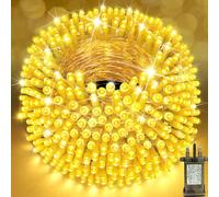 SAUSHENG 1000 LED Christmas Tree Lights,50M Indoor Fairy Lights Plug in Warm White Outdoor String Light Waterproof with 8 Modes Timer for Outside Window Wedding Patio Bedroom Xmas Decorations