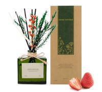 Saussavita Reed Diffuser, 180 ml Berry World Scented Diffuser with Dried Flowers & 7 Sticks, 120 Days Long Lasting Home Fragrance for Bathroom Bedroom Home & Office Decor, Air Freshener