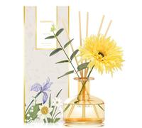 Saussavita Reed Diffusers Set, 210 ml Apple Blossom Scented Diffuser with 7 Sticks, Home Fragrance Lasts up to 120 Days for Bathroom Bedroom Living Room Decor, Air Fresheners