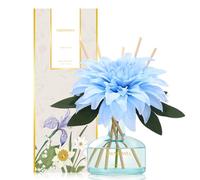 Saussavita Reed Diffusers Set, 210 ml Citrus Forest Breeze Scented Diffuser with 7 Sticks, Home Fragrance Lasts up to 120 Days for Bathroom Bedroom Living Room Decor, Air Fresheners