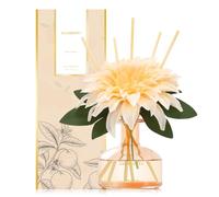 Saussavita Reed Diffusers Set, 210 ml Citrus Orange Blossom Scented Diffuser with 7 Sticks, Home Fragrance Lasts up to 120 Days for Bathroom Bedroom Living Room Decor, Air Fresheners