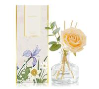 Saussavita Reed Diffusers Set, 210ml Vanilla Cream Scented Diffuser with 7 Sticks, Home Fragrance Lasts up to 120 Days for Bathroom Bedroom Living Room Decor, Air Fresheners