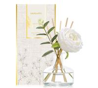Saussavita Reed Diffusers Set, 7.10 oz Flower Scented Diffuser with 7 Sticks, Long Lasting Home Fragrance for 120 Days, Perfect for Bathroom, Shelf Decor, Air Fresheners