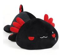 Sausudols Axolotl Plush Toy, Cute Cuddly Toy, Plush Cushion for Children, Soft Stuffed Toy, Birthday, Christmas, 30 cm, Black
