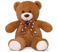 Sausudols Teddy Bear Stuffed Animal 16'' Small Teddy Bear Plush Toy Gift for Valentine Christmas Birthday Dark Brown