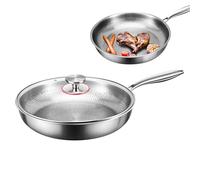 Saute Pan,Pancake Pan with Lid - Multi-Functional Titanium Hammered Skillet, Nonstick Pot for Commercial Cooking Kitchen Camping Use