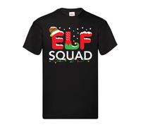 SAUTE STYLES Elf Squad Christmas T-Shirt for Family & Kids | Festive Elf Squad Costume Top | Funny Christmas Shirt for Men Women Boys Girls (UK, Alpha, XXL, Regular, Regular, Black)