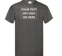 SAUTE STYLES Personalised Unisex T-Shirt | Customization with Your Own Photo/Logo/Text/Name Print | Design for Party, Travel, Casual Wear & Work Grey