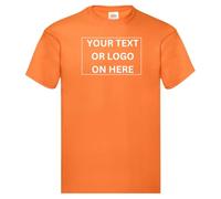 SAUTE STYLES Personalised Unisex T-Shirt | Customization with Your Own Photo/Logo/Text/Name Print | Design for Party, Travel, Casual Wear & Work Orange