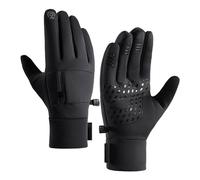 SAUTRV Winter Gloves Outdoor Riding Warm Touching Screen Texting No Slip Gloves Windproof Warm Sports Work Gloves For Cold Weather（No Power） Gloves Mittens for Women Cold Weather (Black, L)
