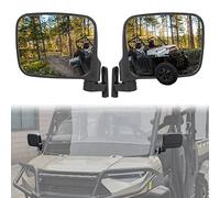 SAUTVS Adjustable Rearview Side Mirrors for Polaris Ranger XP 1000/ Ranger 1000/ Crew 2018-2025, Folding Clear Rear View Side Mirrors Accessories(2PCS)