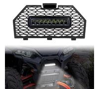 SAUTVS Front Grill Screen Radiator with Light for Polaris Sportsman 850 1000 2017-2025, Front Mesh Grille with LED Light Bar for Polaris Sportsman XP 1000 SP 850 2017-2025 Accessories (1PC)