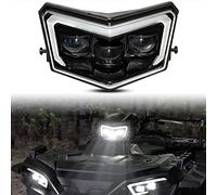 SAUTVS LED Head Light Assembly for Polaris Sportsman 2017-2025, LED Headlight Pod Light Front Lamp with High Beam DRL Halo Rings for Polaris Sportsman XP 1000 850 570 450 2017-2025 Accessories (1PCS)