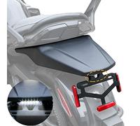 SAUTVS Rear Fender Extender for Can Am Spyder F3 2015-2025, Black Metal Rear Short Fender with License Plate Holder LED Plate Light Street Legal Kit