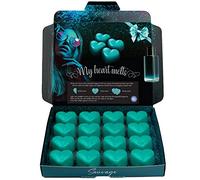 Sauvage Wax Melts: 16 x 5g Heart Shaped Wax Melts Scented and Inspired by Sauvage Perfume, Vegan & Pet Friendly, Cruelty & Plastic Free, Handmade in UK, Candle Alternative