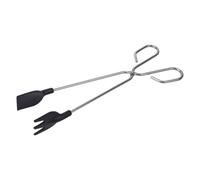 SAUVIC 04505 35 cm 18/8 Stainless Steel Tong with Nylon Scoop - Silver