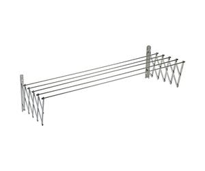 Sauvic Extendable Wall Mounted 18/10 Stainless Steel Clothes Airer 140 cm